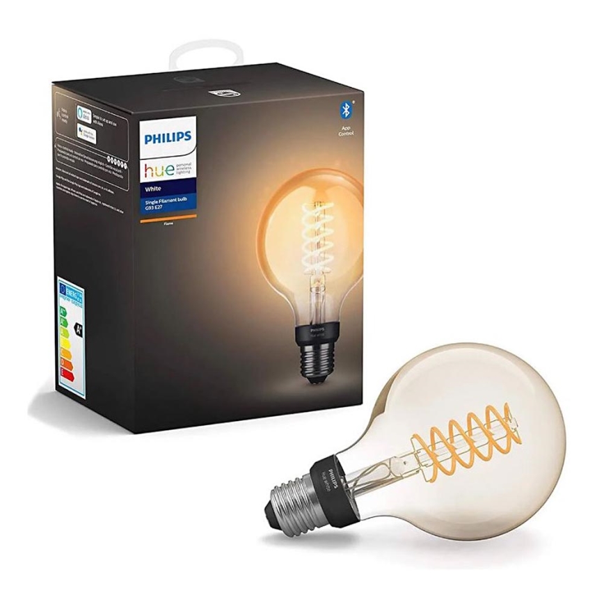 LED Димируема крушка Philips Hue WHITE FILAMENT G93 E27/7,2W/230V 2100K