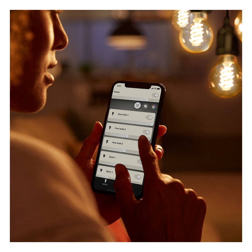 LED Димируема крушка Philips Hue WHITE FILAMENT G93 E27/7,2W/230V 2100K