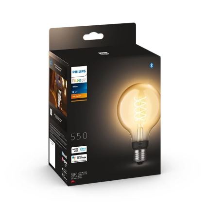 LED Димируема крушка Philips Hue WHITE FILAMENT G93 E27/7,2W/230V 2100K