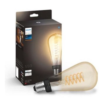 LED Димируема крушка Philips Hue WHITE FILAMENT ST72 E27/7W/230V 2100K