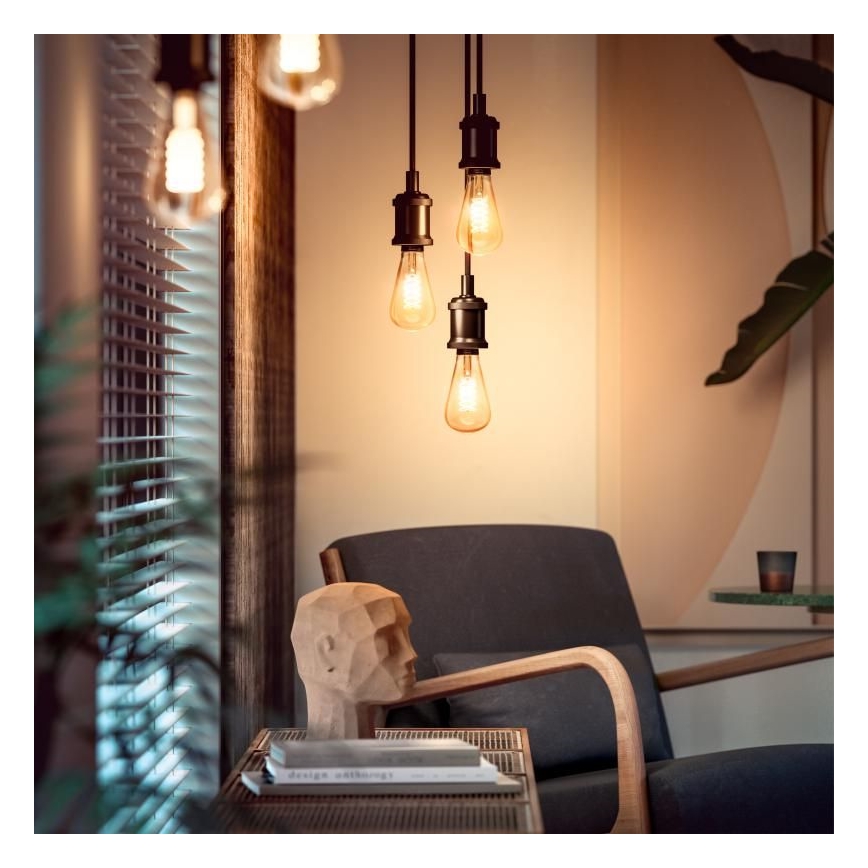 LED Димируема крушка Philips Hue WHITE FILAMENT ST72 E27/7W/230V 2100K