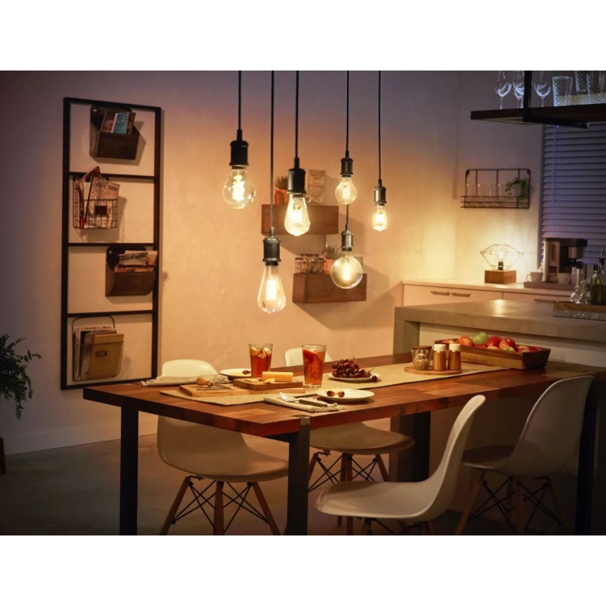 LED Димируема крушка Philips Hue WHITE FILAMENT ST72 E27/7W/230V 2100K