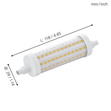 LED Димируема крушка R7S/12W/230V 2700K 118 мм - Eglo 11833