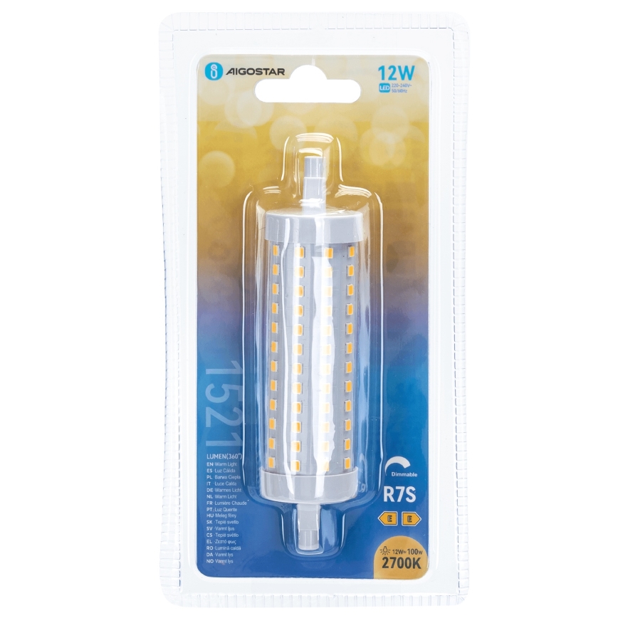 LED Димируема крушка R7s/12W/230V 2700K - Aigostar