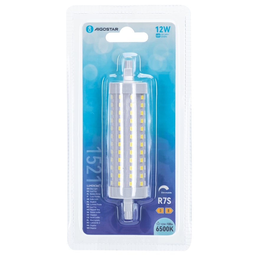 LED Димируема крушка R7s/12W/230V 6500K - Aigostar