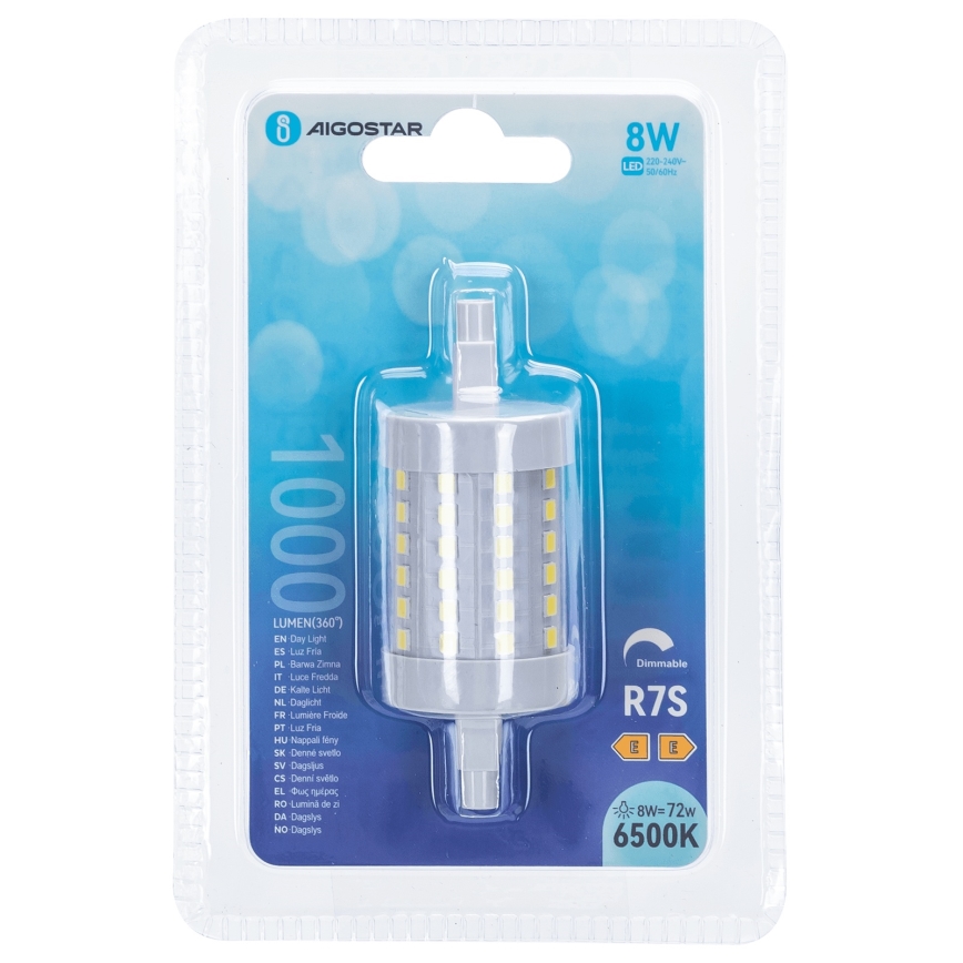 LED Димируема крушка R7s/8W/230V 6500K - Aigostar