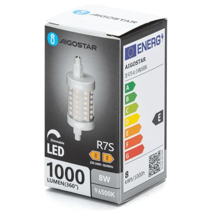 LED Димируема крушка R7s/8W/230V 6500K - Aigostar
