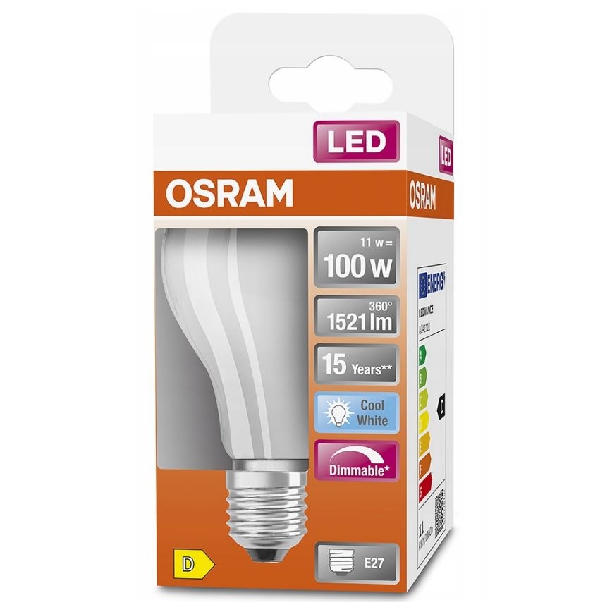 LED Димируема крушка RETROFIT A60 E27/11W/230V 4000K - Osram