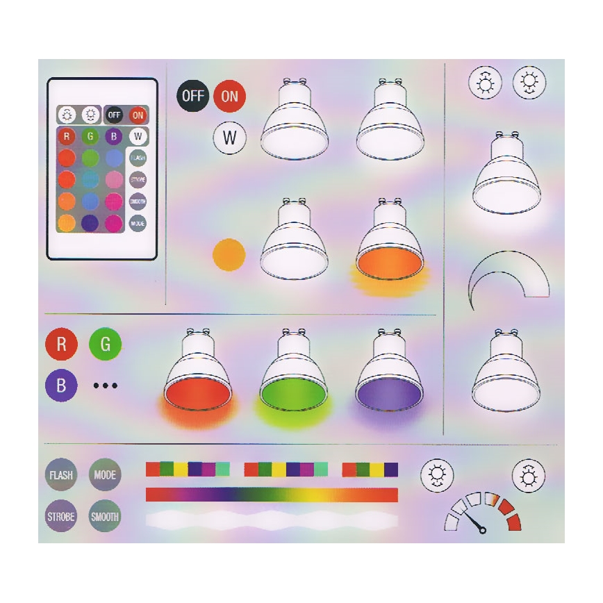 LED Димируема крушка RGB GU10/4,5W/230V - Osram