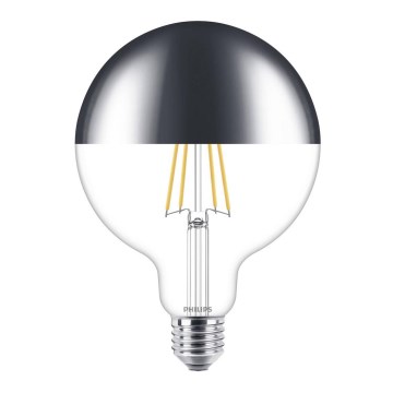 LED Димируема крушка с огледална сферична капачка DECO Philips G125 E27/7,2W/230V 2700K