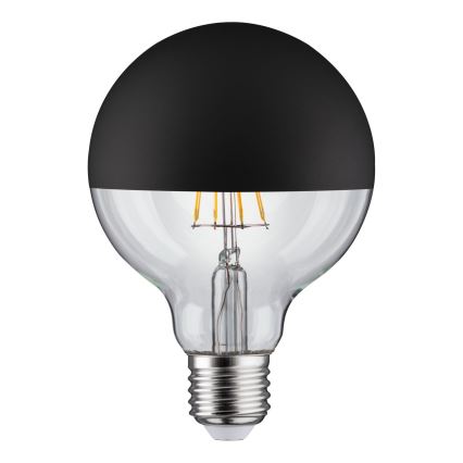 LED Димируема крушка с огледална сферична капачка GLOBE G95 E27/6,5W/230V 2700K черна - Paulmann 28676