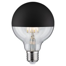 LED Димируема крушка с огледална сферична капачка GLOBE G95 E27/6,5W/230V 2700K черна - Paulmann 28676