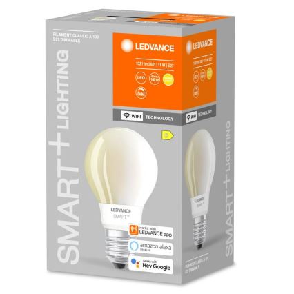 LED Димируема крушка SMART+ FILAMENT E27/11W/230V 2700K Wi-Fi - Ledvance