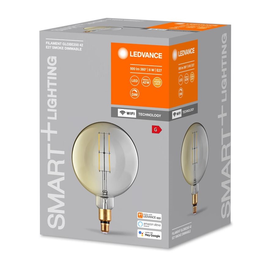 LED Димируема крушка SMART+ GLOBE G200 E27/6W/230V 2500K Wi-Fi - Ledvance