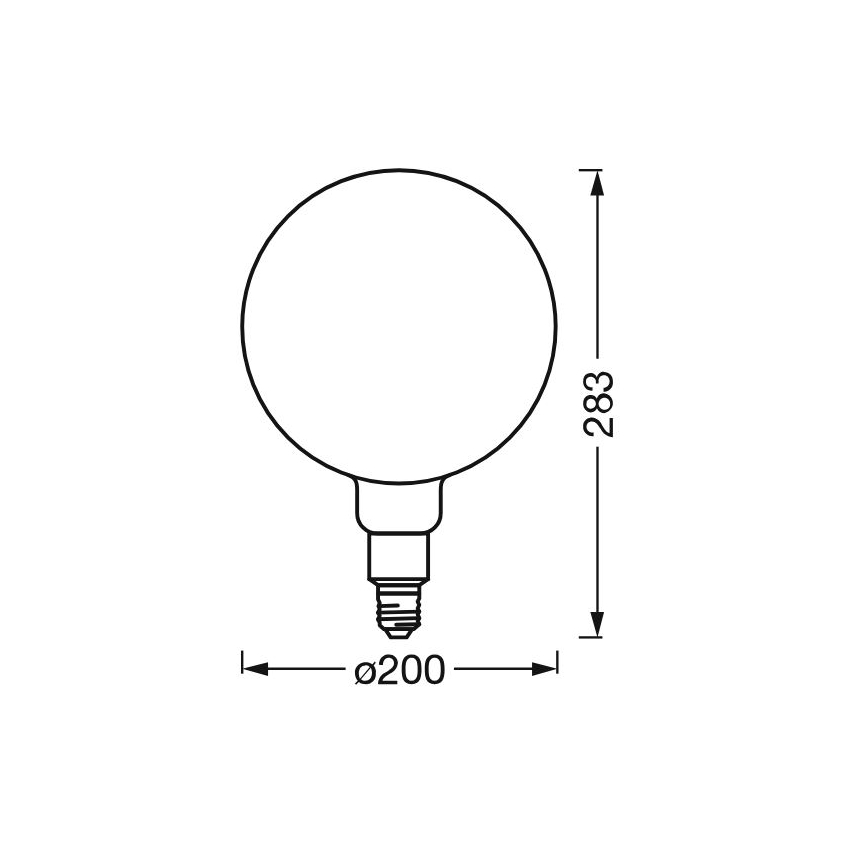 LED Димируема крушка SMART+ GLOBE G200 E27/6W/230V 2500K Wi-Fi - Ledvance