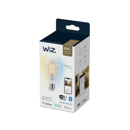 LED Димируема крушка FILAMENT ST64 E27/6,7W/230V 2700-6500K CRI 90 Wi-Fi - WiZ