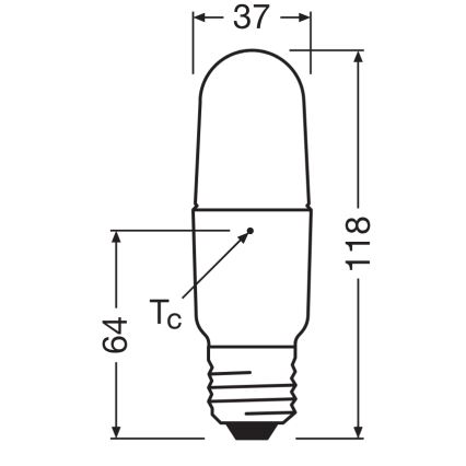 LED димируема крушка STICK E27/8,5W/230V 4000K - Osram