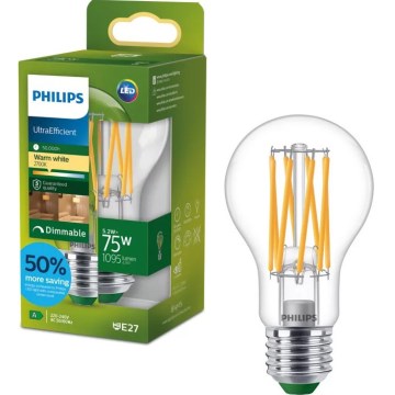 LED димируема крушка ULTRAEFFICIENT VINTAGE Philips A60 E27/5,2W/230V 2700K