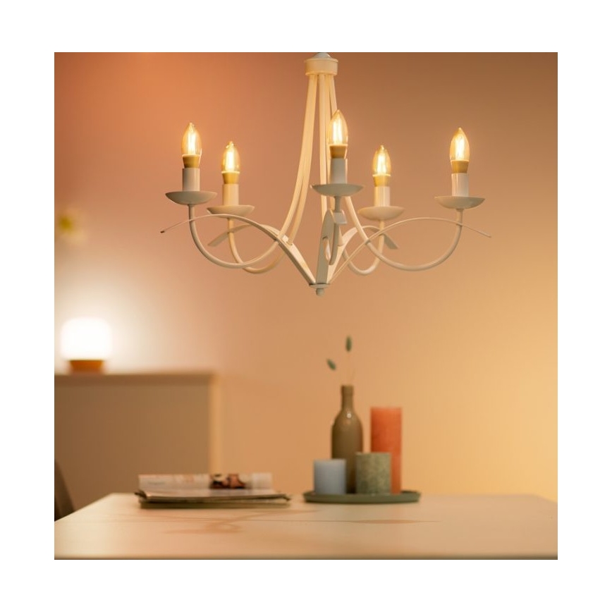 LED Димируема крушка VINTAGE FILAMENT C35 E14/4,9W/230V 2000-5000K CRI 90 Wi-Fi - WiZ