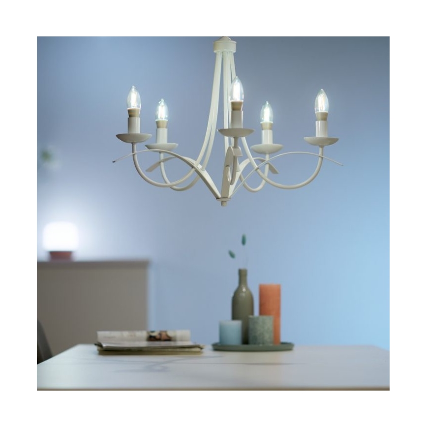 LED Димируема крушка VINTAGE FILAMENT C35 E14/4,9W/230V 2000-5000K CRI 90 Wi-Fi - WiZ