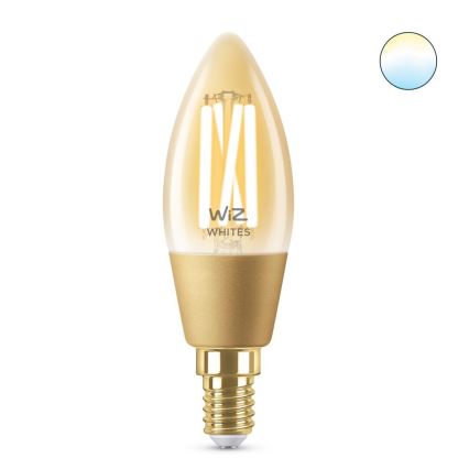LED Димируема крушка VINTAGE FILAMENT C35 E14/4,9W/230V 2000-5000K CRI 90 Wi-Fi - WiZ