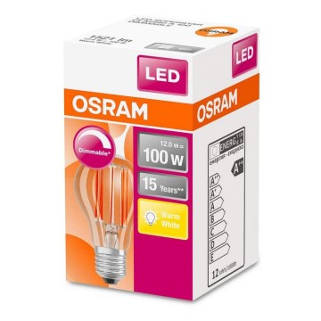 LED Димируема крушка VINTAGE E27/12W/230V - Osram