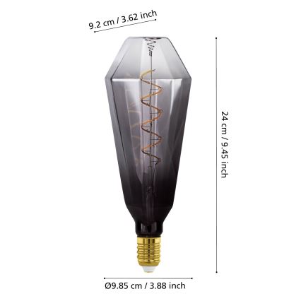 LED димируема крушка VINTAGE E27/4W/230V 1800K опушена - Eglo 110238