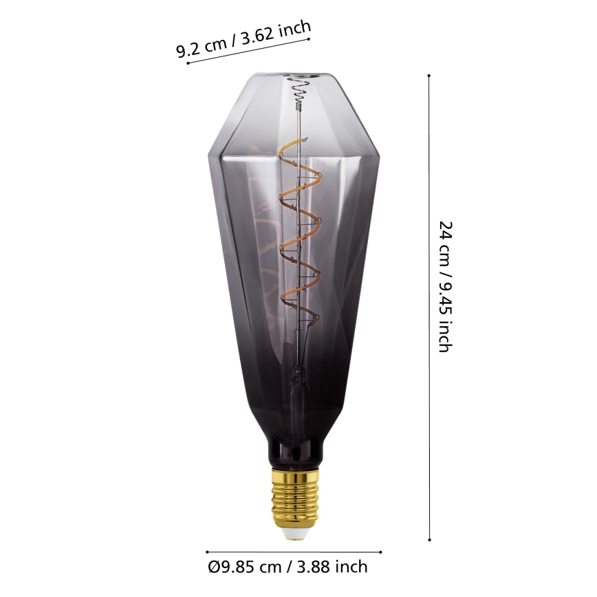 LED димируема крушка VINTAGE E27/4W/230V 1800K опушена - Eglo 110238