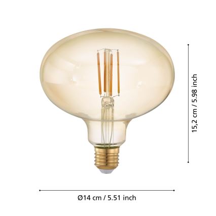 LED Димируема крушка VINTAGE E27/4W/230V 2200K - Eglo 12596