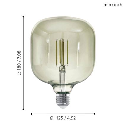 LED Димируема крушка VINTAGE E27/4W/230V 3000K  - Eglo 12597