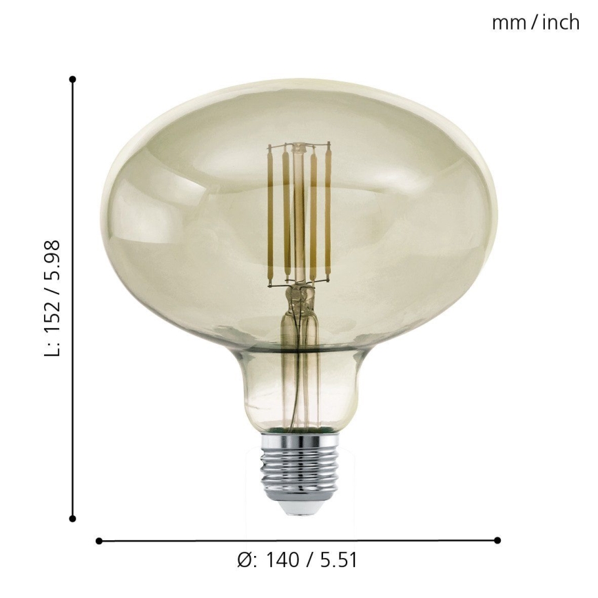 LED Димируема крушка VINTAGE E27/4W/230V 3000K - Eglo 12599