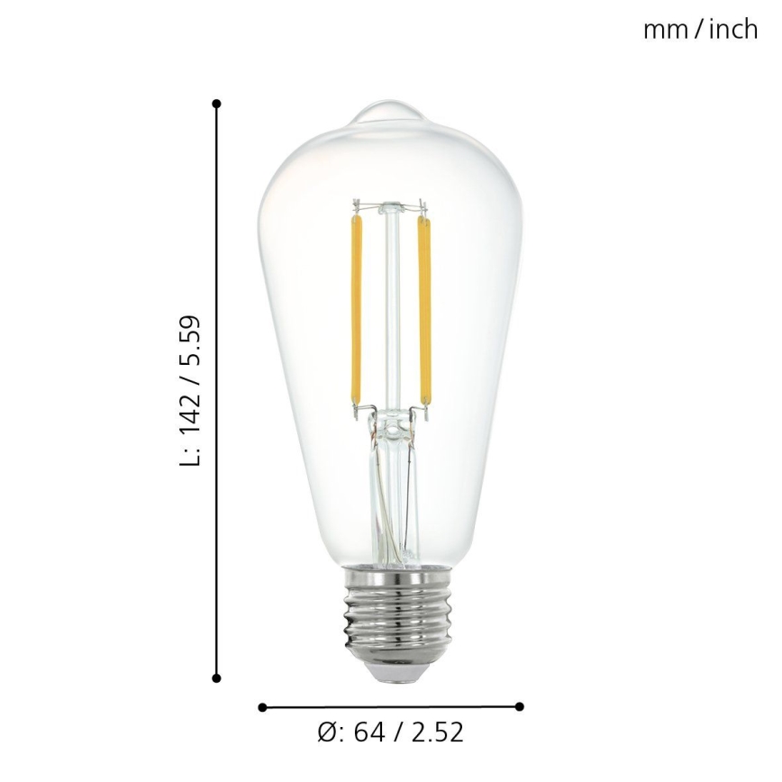 LED Димируема крушка E27/6W/230V 2700K - Eglo