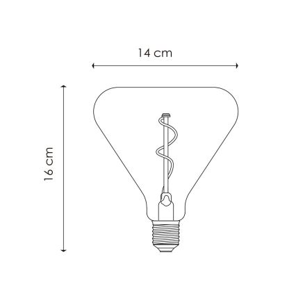 LED Димируема крушка VINTAGE EDISON E27/3W/230V 1800K