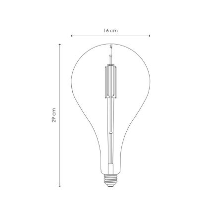 LED Димируема крушка VINTAGE EDISON E27/4W/230V 2700K