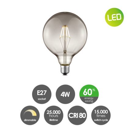 LED Димируема крушка VINTAGE EDISON G125 E27/4W/230V 2700K