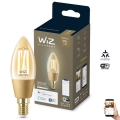 LED Димируема крушка VINTAGE FILAMENT C35 E14/4,9W/230V 2000-5000K CRI 90 Wi-Fi - WiZ