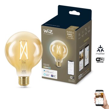 LED Димируема крушка VINTAGE FILAMENT G95 E27/6,7W/230V 2000-5000K CRI 90 Wi-Fi - WiZ