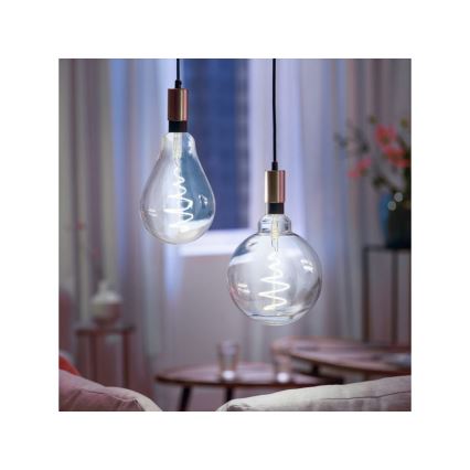 LED Димируема крушка VINTAGE FILAMENT G200 E27/6W/230V 2000-5000K CRI 90 Wi-Fi - WiZ