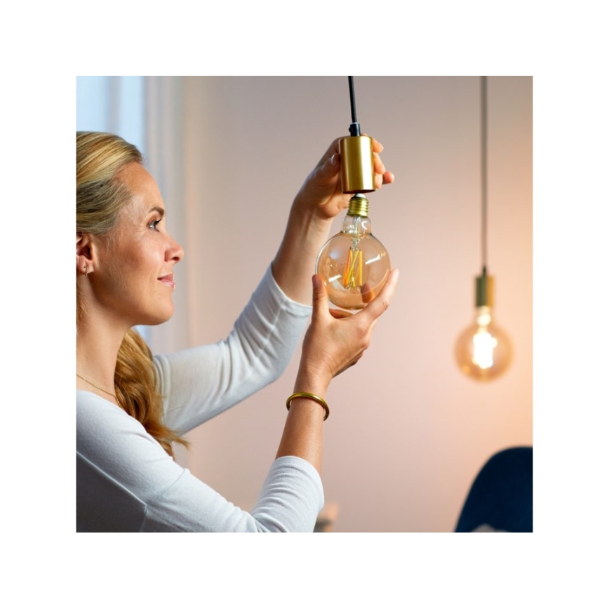 LED Димируема крушка VINTAGE FILAMENT G95 E27/6,7W/230V 2000-5000K CRI 90 Wi-Fi - WiZ