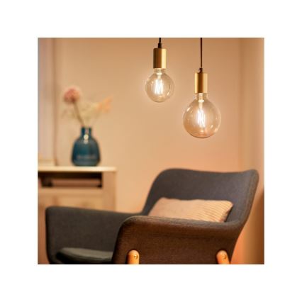 LED Димируема крушка VINTAGE FILAMENT G95 E27/6,7W/230V 2000-5000K CRI 90 Wi-Fi - WiZ
