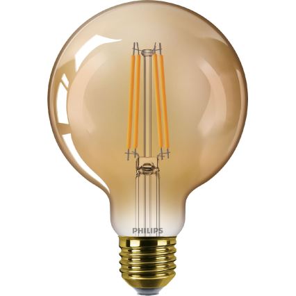 LED Димируема крушка VINTAGE Philips G95 E27/7W/230V 1800K