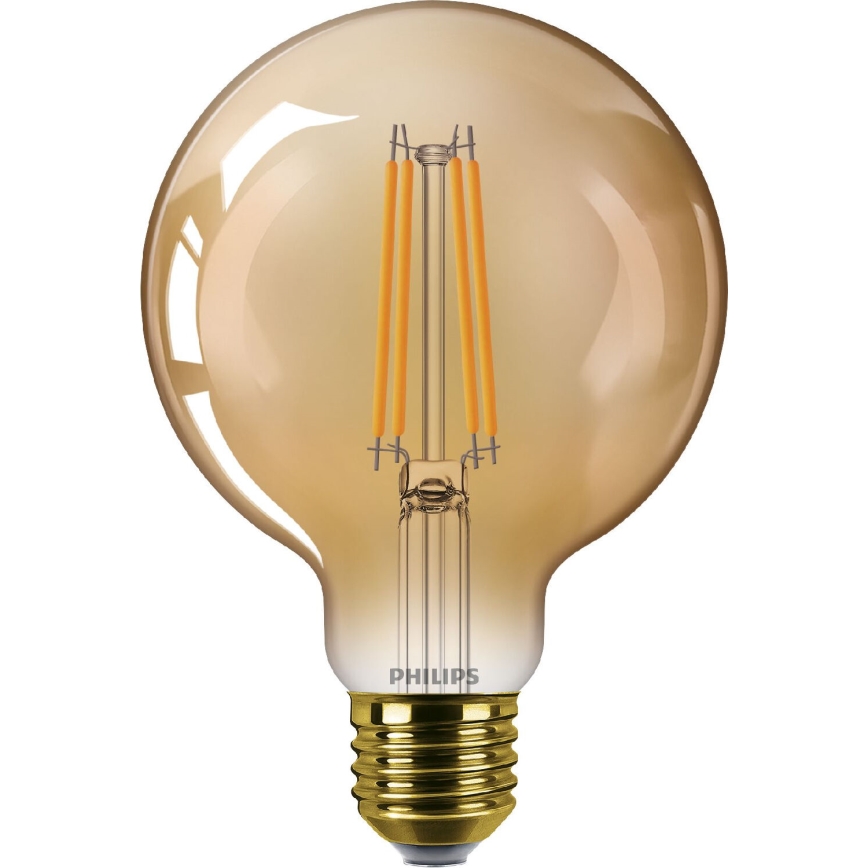 LED Димируема крушка VINTAGE Philips G95 E27/7W/230V 1800K