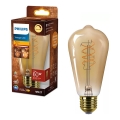 LED димируема крушка VINTAGE Philips ST64 E27/7,3W/230V 2200K CRI 90