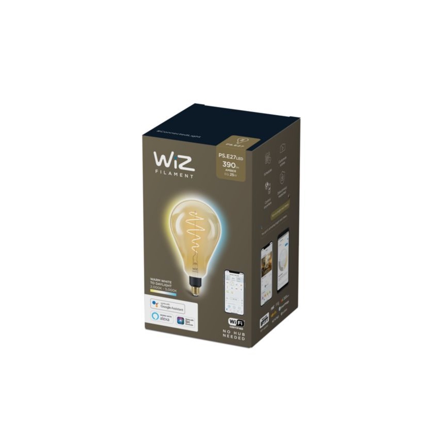 LED Димируема крушка VINTAGE FILAMENT PS160 E27/6,5W/230V 2000-5000K CRI 90 Wi-Fi -WiZ