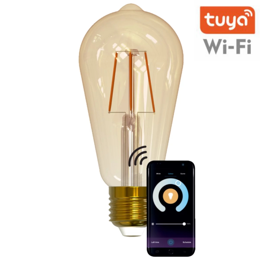 LED Димируема крушка VINTAGE ST64 E27/5,5W/230V 1800-2700K Wi-fi Tuya