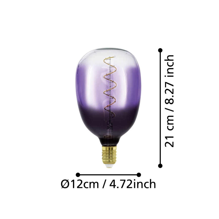 LED димируема крушка VINTAGE T120 E27/4W/230V 1800K лилава - Eglo 110226