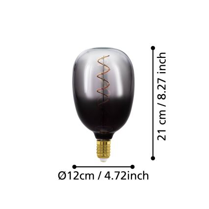 LED димируема крушка VINTAGE T120 E27/4W/230V 1800K опушена - Eglo 110227