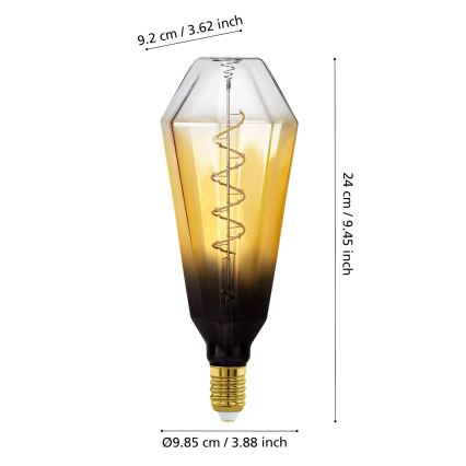 LED димируема крушка винтидж E27/4W/230V 1700K бежова - Eglo 110236