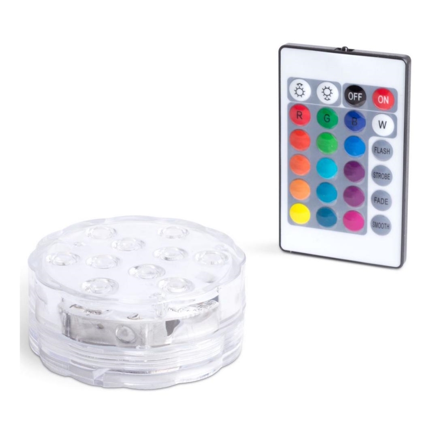 LED Димируемо осветление за басейн LED/3xAAA IP68 + дистанционно