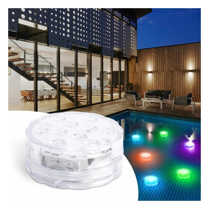 LED Димируемо осветление за басейн LED/3xAAA IP68 + дистанционно